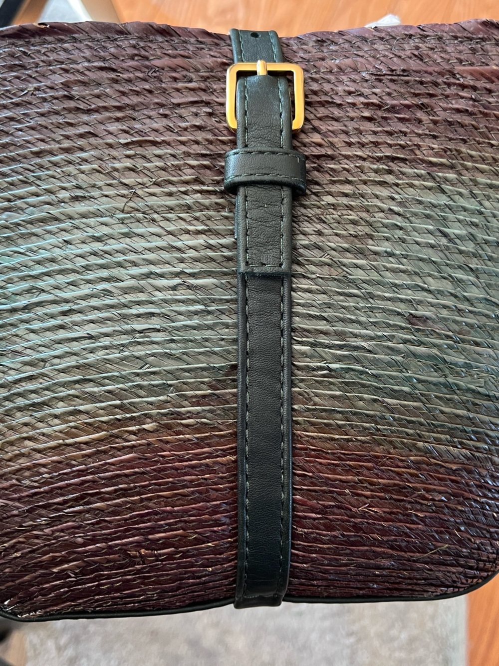Altuzarra Raffia brown ombré Crossbody Bag (Watermill line). Made in Spain.